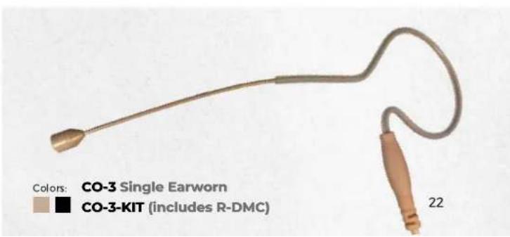 Colors: CO-3 Single Earworn CO-3-KIT (includes R-DMC) 22