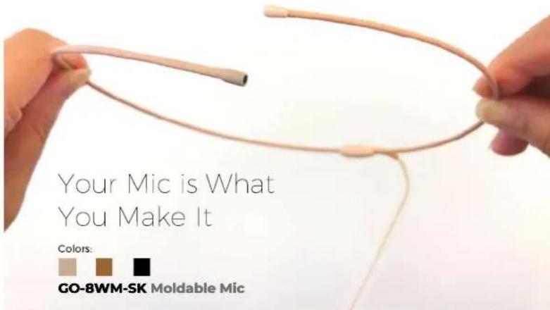Your Mic is What You Make It Colors: GO-8WM-SK Moldable Mic