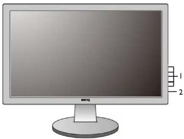 BENQ 9H.L94LA.T8L - Getting to know your monitor - 1