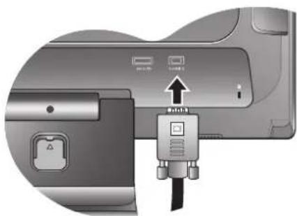 BENQ E902HDP - To Connect the D-Sub Cable - 1