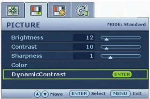BENQ E902HDP - Picture menu - 1