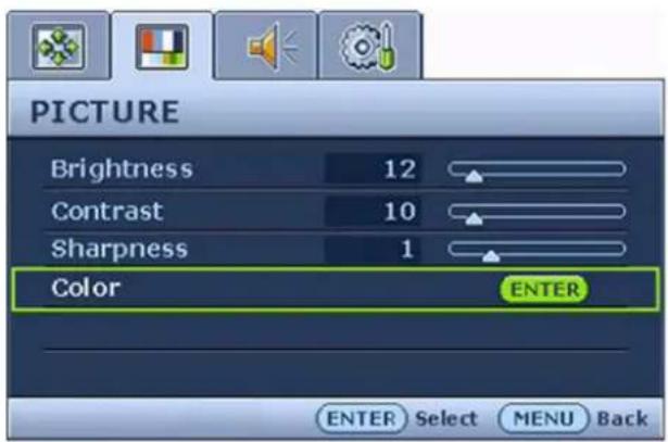 BENQ FP93E - Picture menu - 1
