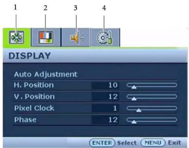 BENQ FP93E - Main menu mode - 1