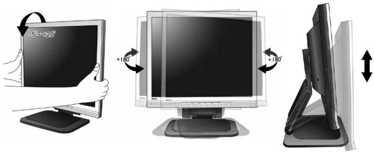 BENQ FP93E - Viewing angle adjustment - 1