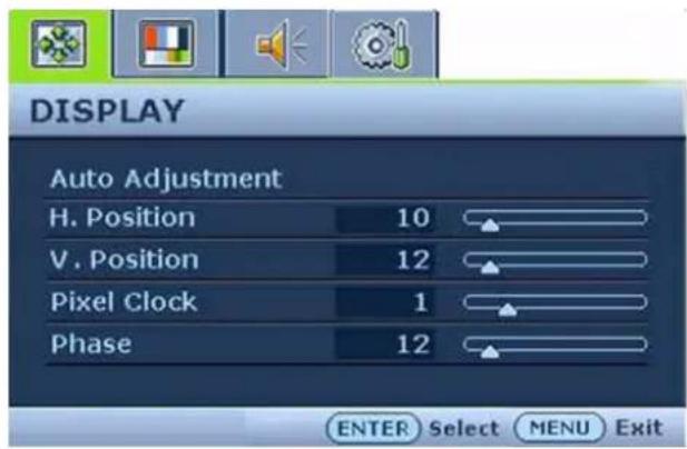 BENQ FP93E - Display menu - 1
