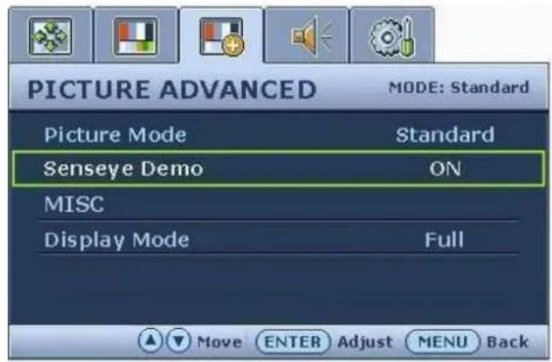 BENQ X2000W - Picture Advanced menu - 2