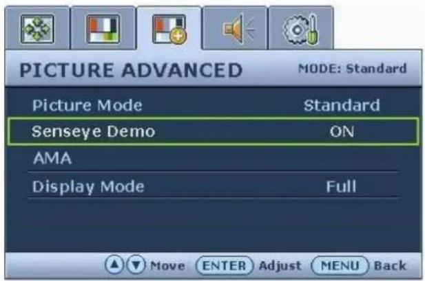 BENQ X2000W - Picture Advanced menu - 1