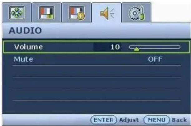 BENQ X2000W - Audio menu - 1