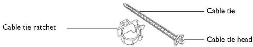 Cable tie ratchet Cable tie Cable tie head