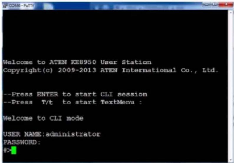ATEN KE6920ATC - Configuring the Serial Port - 1