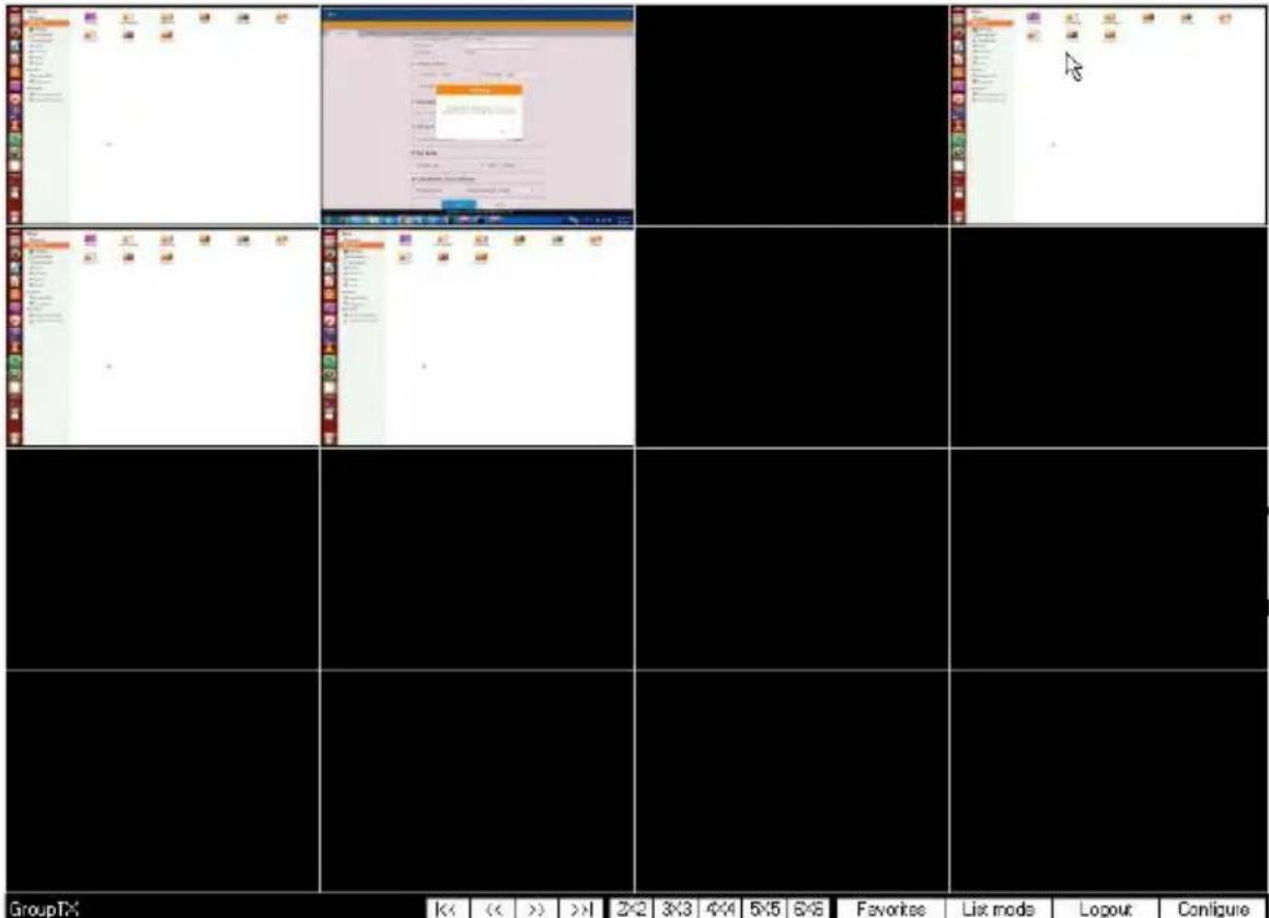 Screenshot of a web-based interface with multiple form fields and a status bar at the bottom showing group names and access buttons.