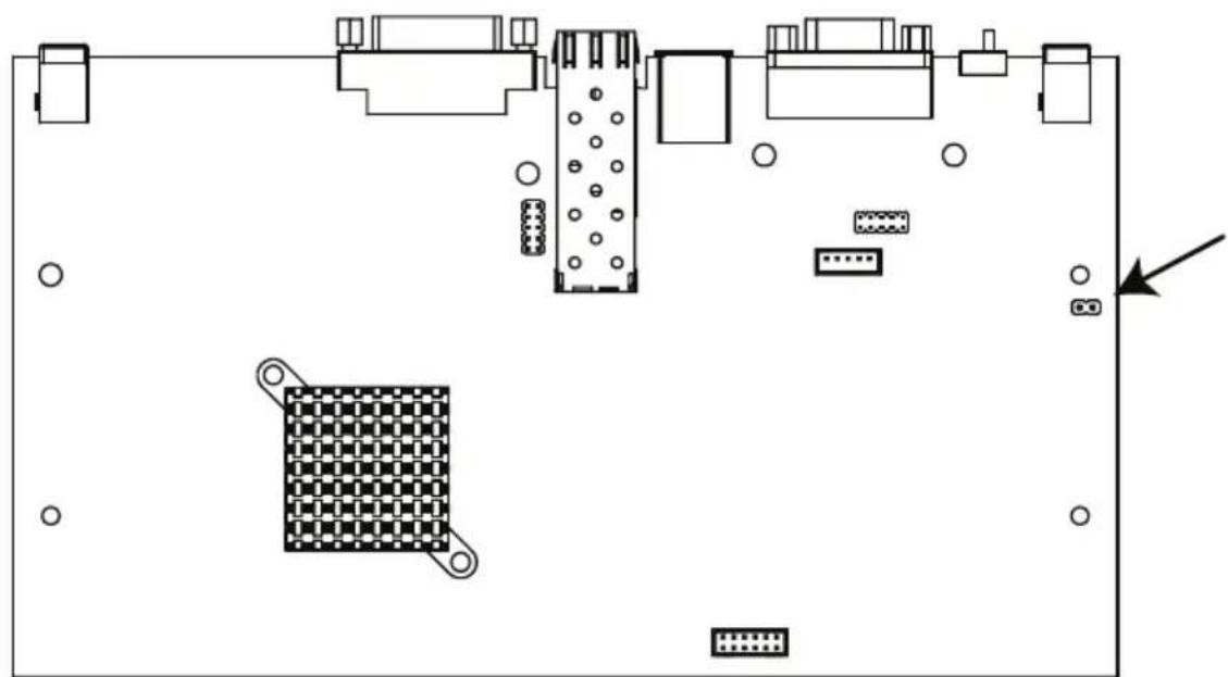 Top-down schematic of an electronic circuit board layout with components and connectors (no text or labels)