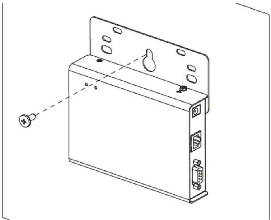 Technical line drawing of a device rear panel with labeled ports and connectors (no text or symbols)