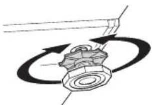 Diagram of a mechanical or electrical component with curved arrows indicating motion (no text or symbols)