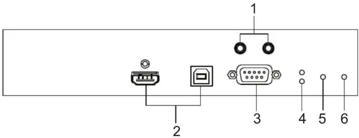 ATEN KE6910ATC - KE6900ST (Transmitter) Front, Rear and Top View - 4
