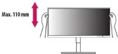 LG 27CN650I - Adjusting the Stand Height - 2