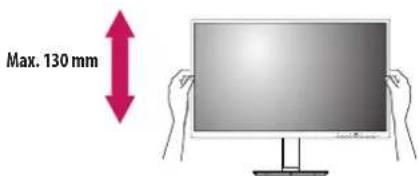 LG 27CN650I - Adjusting the Stand Height - 1