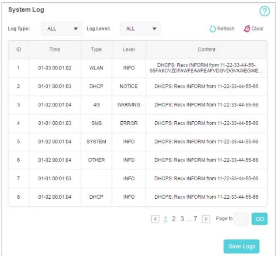 NETGEAR M7200 - System Log - 1