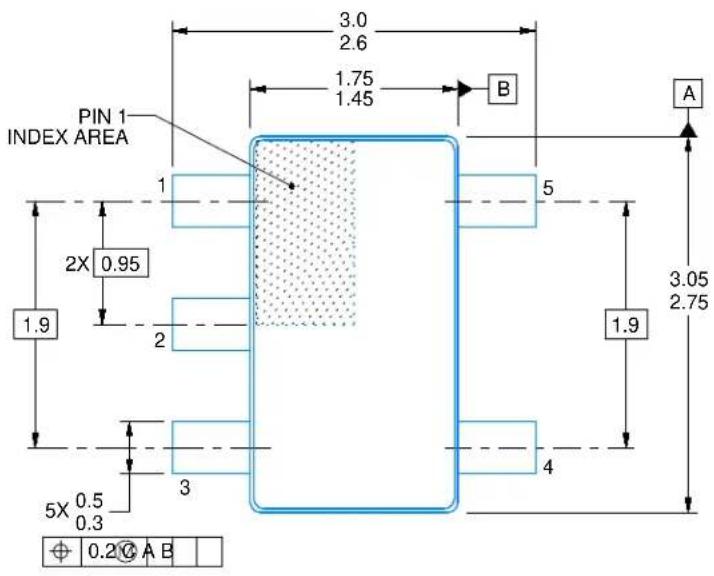TEXAS INSTRUMENTS LM8261M5X/NOPB - Mechanical, Packaging, and Orderable Information - 3