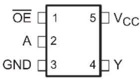 TEXAS INSTRUMENTS SN74AHC1G125DCKT - 6PinConfigurationandFunctions - 3