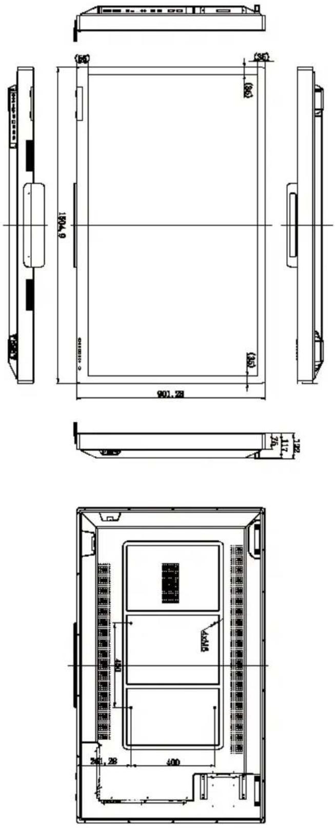 BENQ RP652H - Dimensions - 2