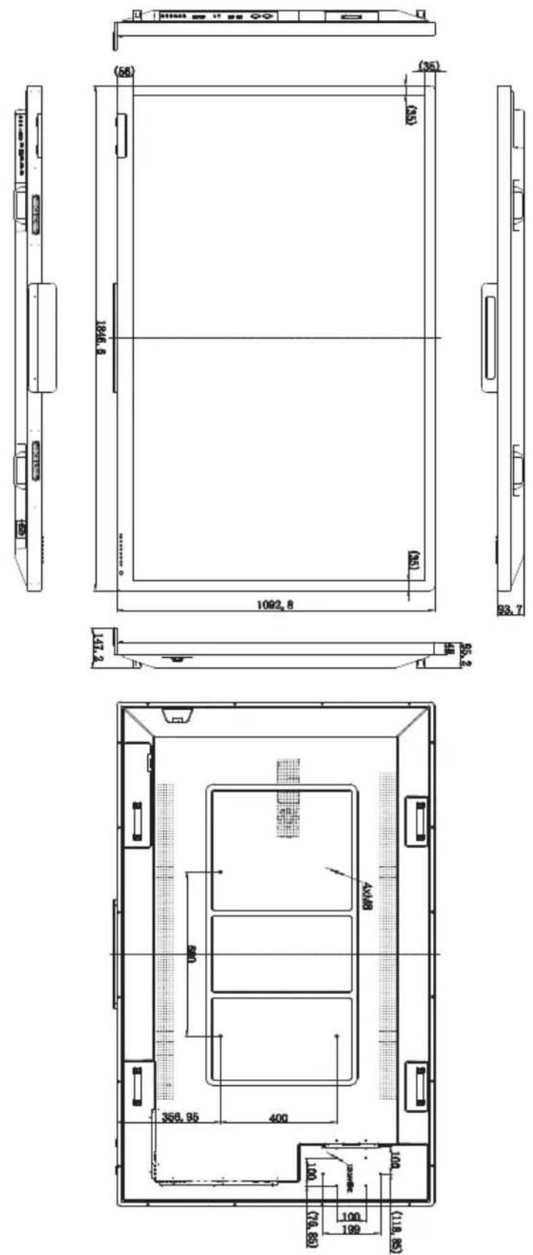 BENQ RP652H - Dimensions - 5