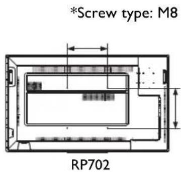 BENQ RP652H - Installing the display on a wall - 2