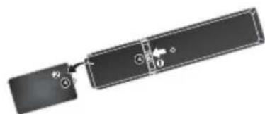 BENQ RP652H - Installing remote control batteries - 1