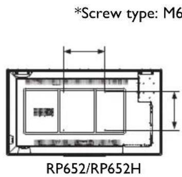 BENQ RP652H - Installing the display on a wall - 1