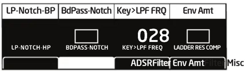 Dave Smith Pro 3 SE - Additional Filter Parameters (Display Menus) - 1