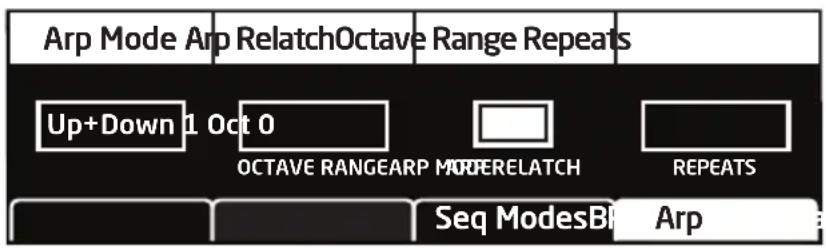 Dave Smith Pro 3 SE - Arpeggiator Parameters (Display Menus) - 1