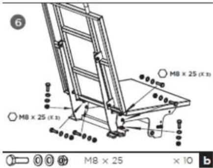 6 M8 x 25 (X 3) M8 x 25 (X 3) M8 x 25 × 10 b