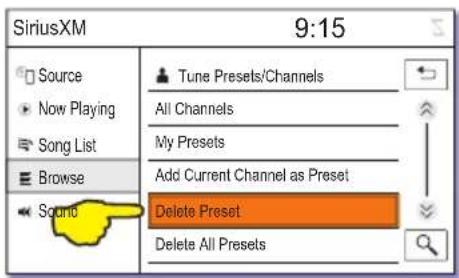 VAIS Technology GSR-GM03 - Delete a Preset - 1