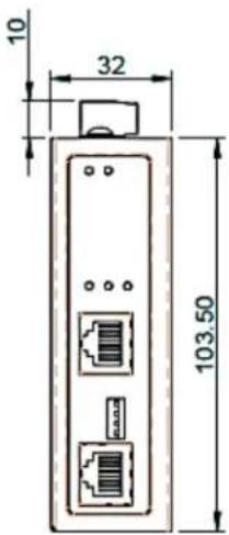 Barox PC-INJ-60W-B - Housing Dimension (mm) - 2