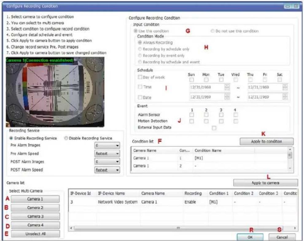 Vitek VTD-13FN - Configure Camera Recording Condition - 3