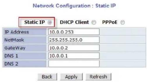 Vitek VTD-13FN - Static IP Configuration - 2