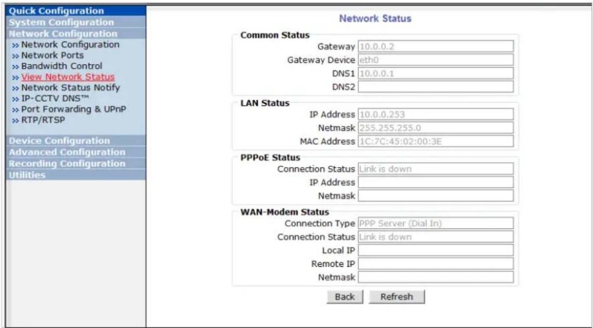 Vitek VTD-13FN - View Network Status - 1