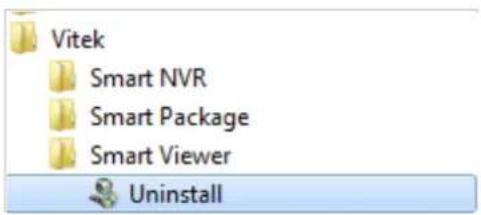 Vitek VTD-AR2D4FN - Uninstalling with Program Menu - 1