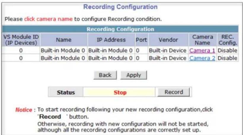 Vitek VTD-AR2D4FN - Recording Configuration with SD card - 2