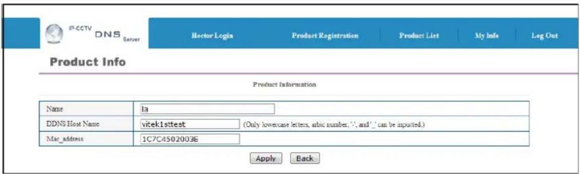 Vitek VTD-MV20VR210NP - IP-CCTVDNS Registration - 13