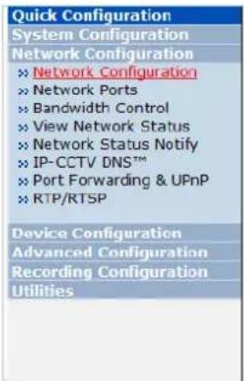 Vitek VTD-MV20VR210NP - Static IP Configuration - 1