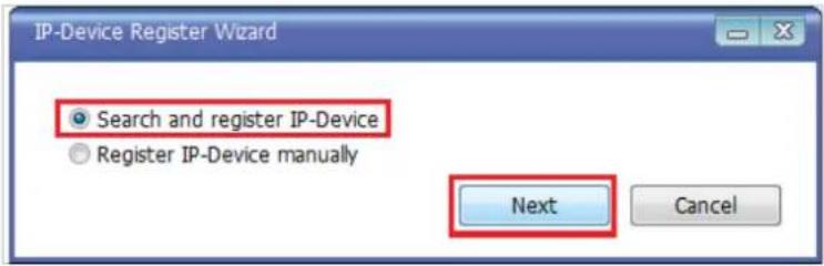 Vitek VTD-MV20VR210NP - Searching for IP Devices - 2