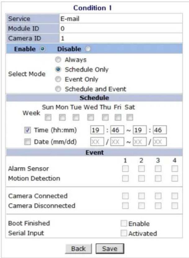 Vitek VTD-MV20VR210NP - E-mail Service Configuration at Camera 1 - 1