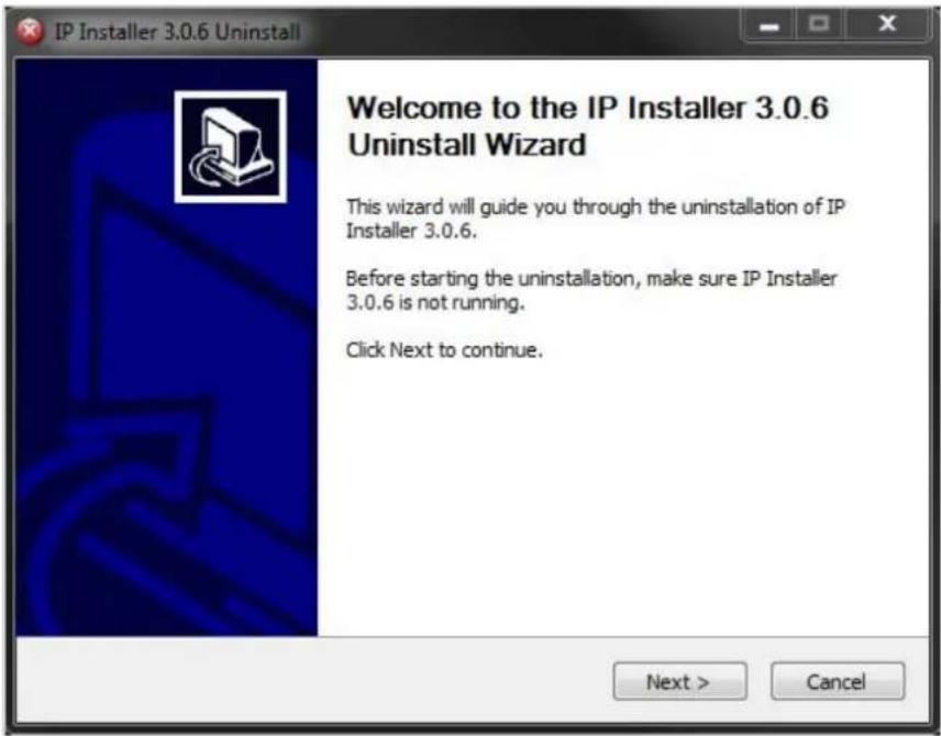 Vitek VTD-MV20VR210NP - Uninstalling IPI installer - 3