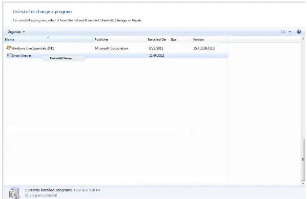 Vitek VT-IPSN16M - Uninstalling on Control Panel - 3