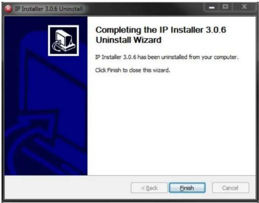 Vitek VT-IPSN16M - Uninstalling IP Installer - 6