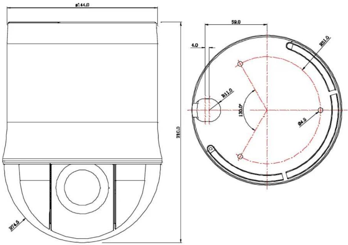 Vitek VT-PTZ220HD - DIMENSION - 1