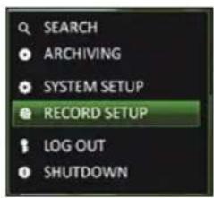 Vitek VT-SHE908A - To start the Record Setup menu - 5