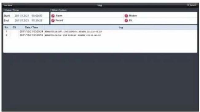 Vitek VT-SHE908A - Using the Log View - 2