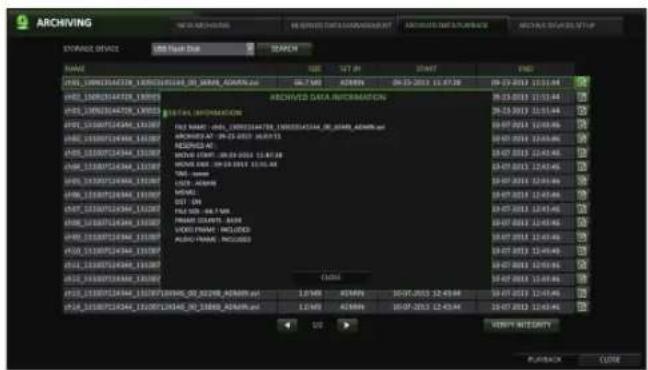 Vitek VT-SHE908A - Playing the archived data - 2
